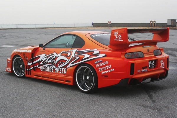 Charge Speed Super GT Wing w/ CF Top - Toyota Supra JZA80
