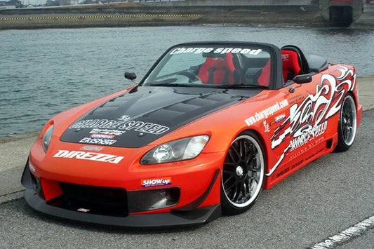 CHARGE SPEED 2000-2009 HONDA S2000 AP-1/2 CARBON FRONT LIP FOR WIDE BODY SUPER GT FRONT BUMPER