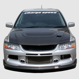 Charge Speed Bottom Line Front Lip: Carbon - Mitsubishi EVO 9
