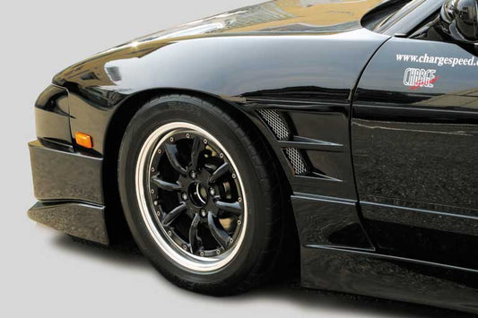 Charge Speed Flip Light 20mm Wide Body Front Fenders: FRP - Nissan 240SX S13