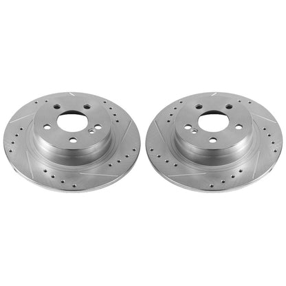 Power Stop 12-16 Mercedes-Benz C250 Rear Evolution Drilled & Slotted Rotors - Pair