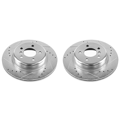 Power Stop 11-16 BMW 528i Rear Evolution Drilled & Slotted Rotors - Pair